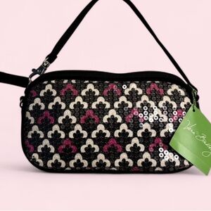 Vera Bradley Shimmer Wristlet in Canterbury Magenta